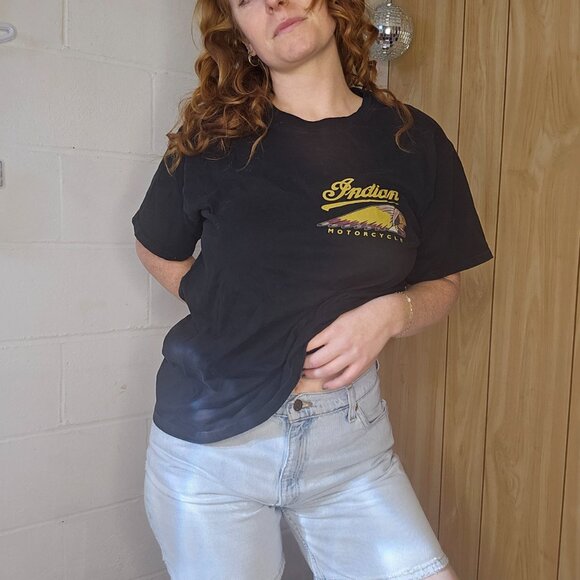 Indian Motorcycles Black Cotton Logo Tshirt - Picture 5 of 16